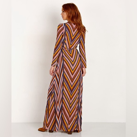 Flynn Skye - Chevron Maxi Wrap Dress - Picture 2 of 3